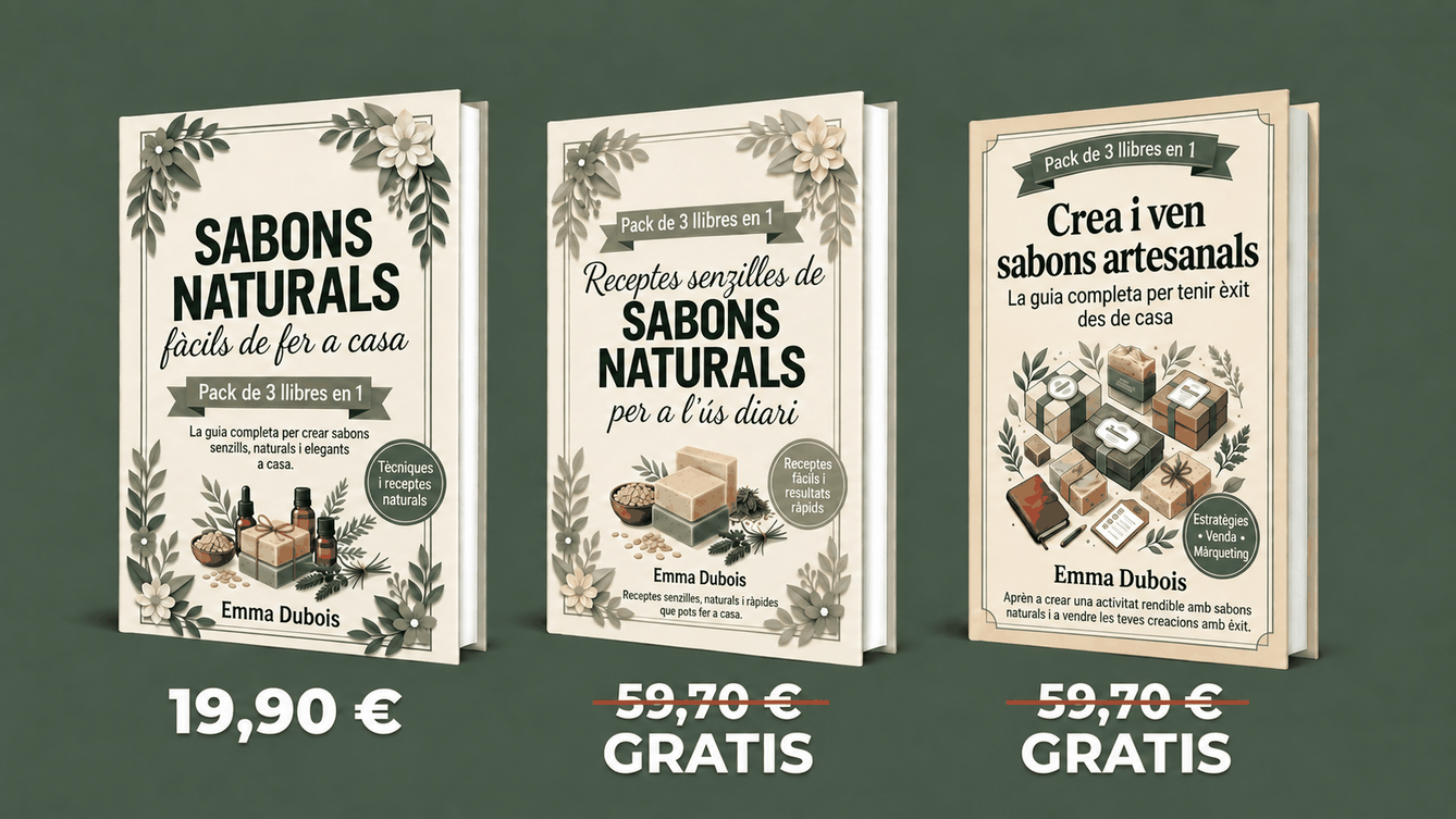 Sabons Naturals Fets a Casa de Forma Sencilla – 3 Llibres en 1