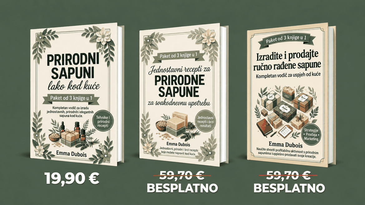 Domaći prirodni sapuni na jednostavan način – 3 Knjige u 1