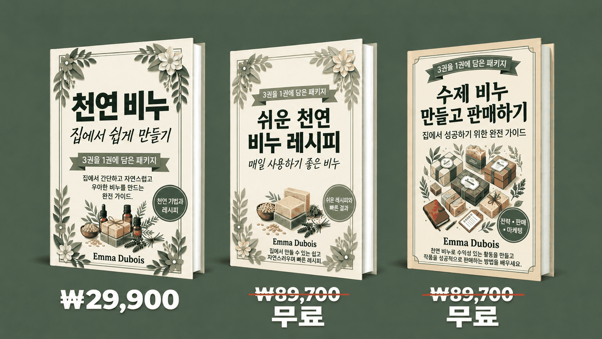쉽게 배우는 수제 천연비누 – 3권 통합본