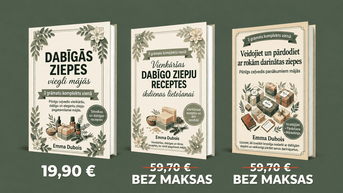 Mājās gatavotas dabīgās ziepes vienkārši – 3 Grāmatas 1