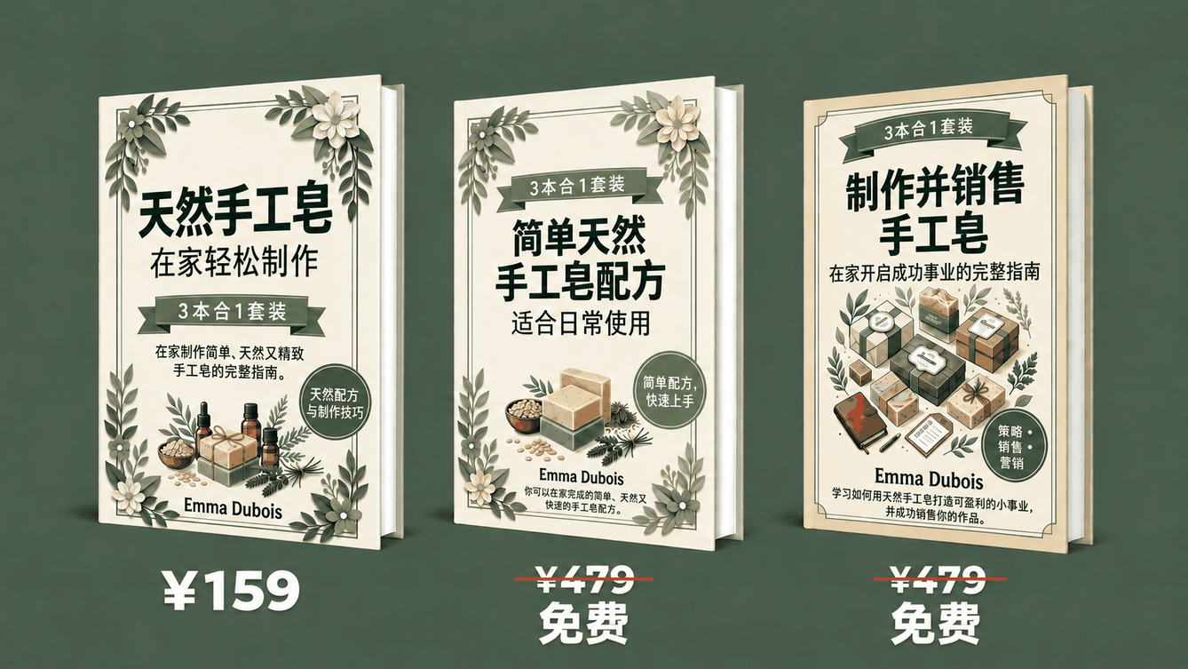 自制天然手工皂轻松入门 – 3合1全书