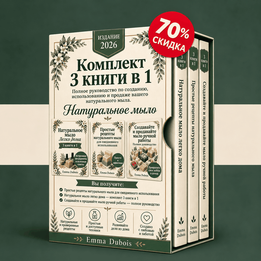 Домашнее Натуральное Мыло Простым Языком – 3 Книги в 1
