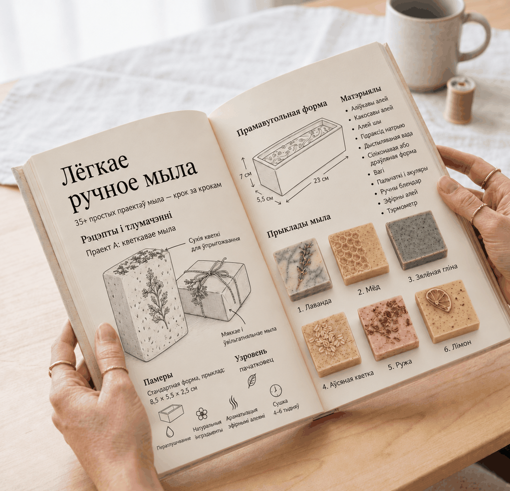 Натуральнае мыла ручной працы па-простаму – 3 кнігі ў 1