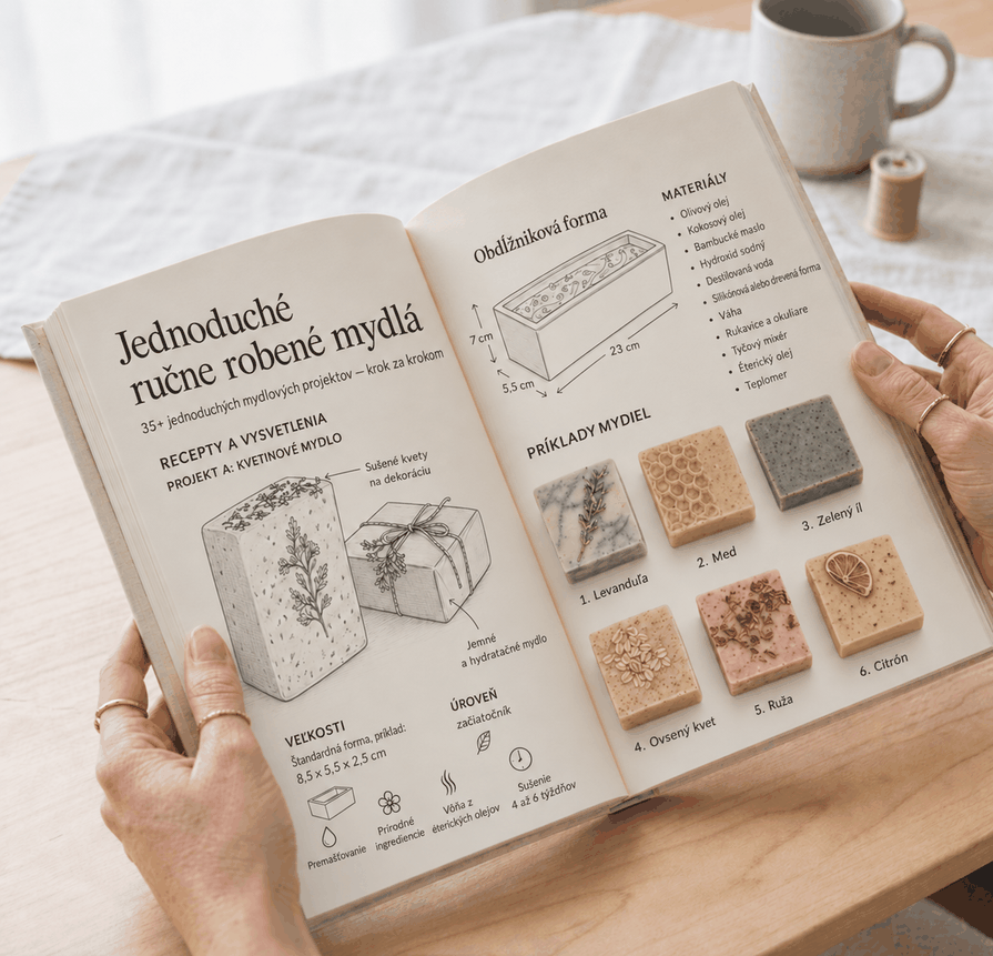 Domáce prírodné mydlá jednoducho – 3 Knihy v 1