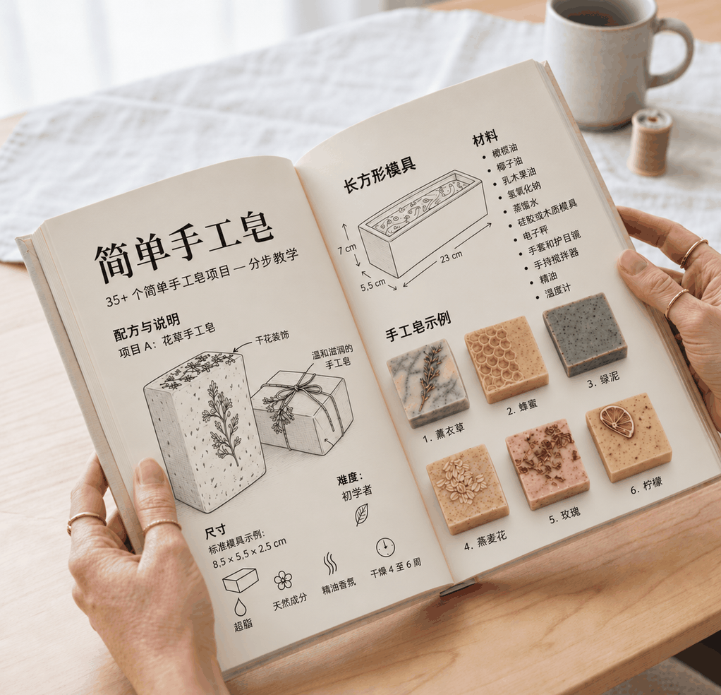 自制天然手工皂轻松入门 – 3合1全书