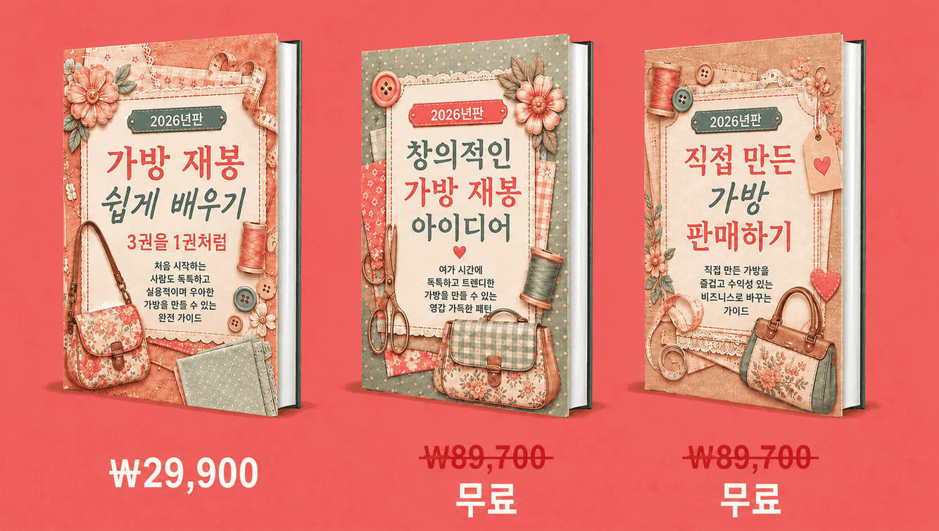 가방 만들기 3권 세트 안내