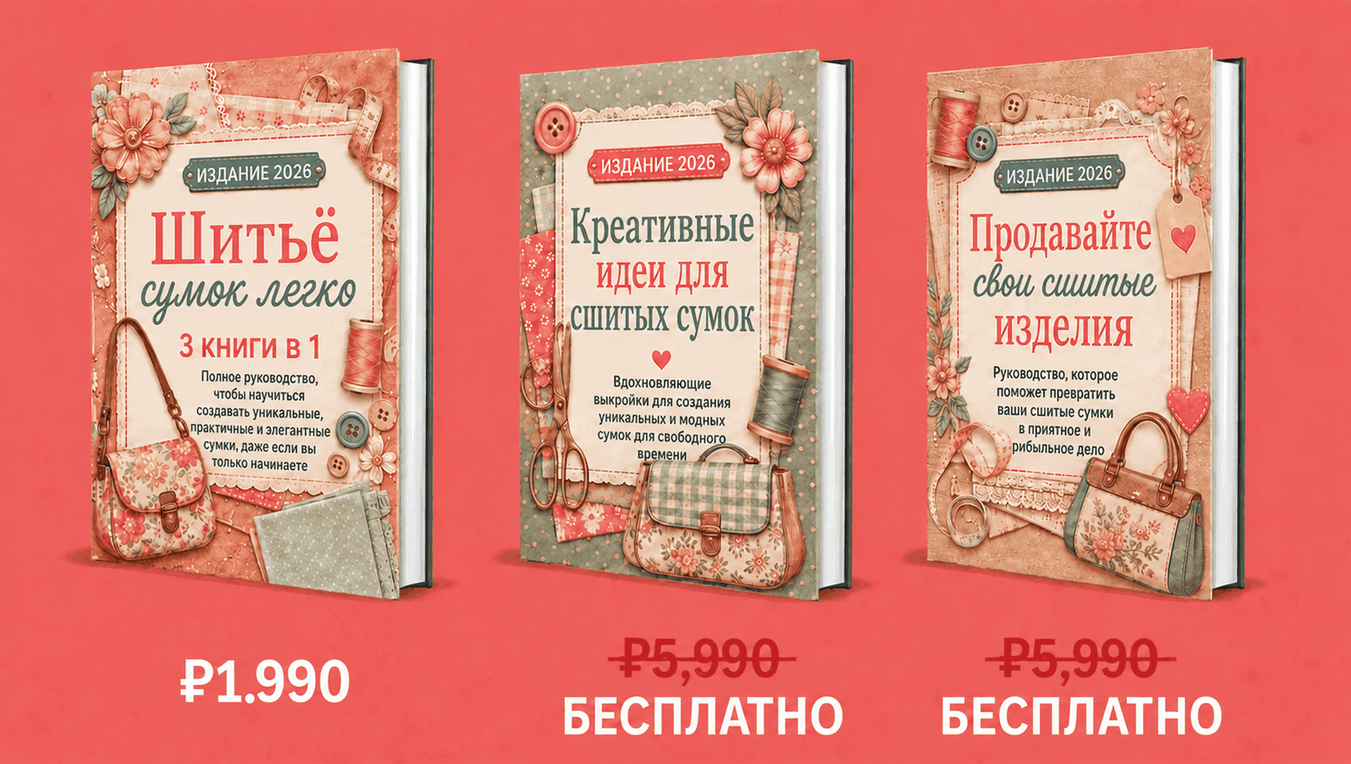 Шитье сумок простым способом – 3 книги в 1
