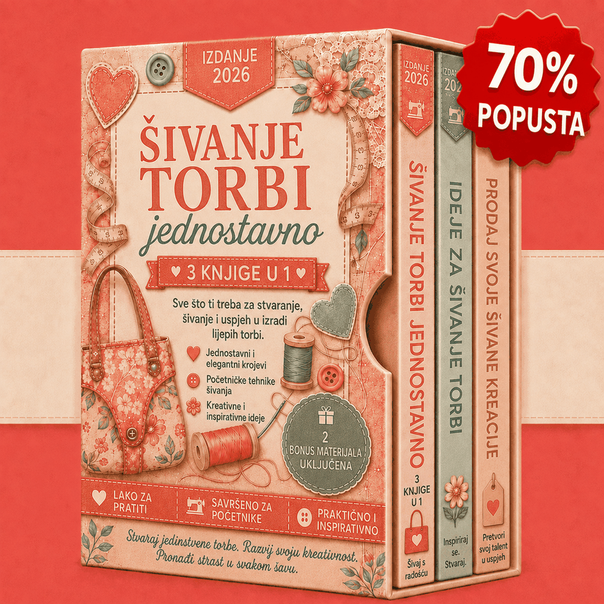 Šivanje Torbi na Jednostavan Način – 3 Knjige u 1