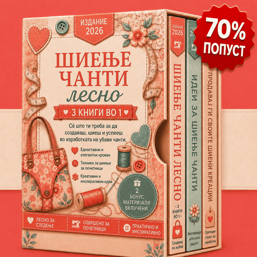 Пакет Шиење Чанти Направено Лесно