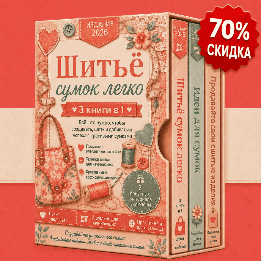 Шитье сумок простым способом – 3 книги в 1