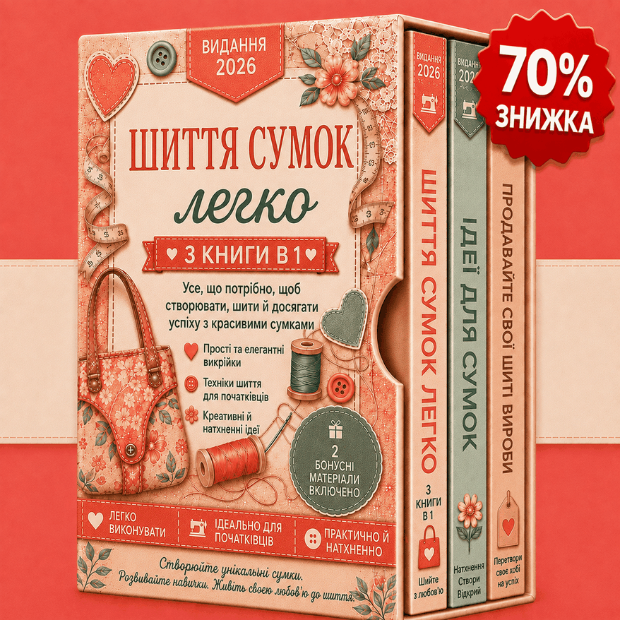 Шиття сумок простым способом – 3 книги в 1