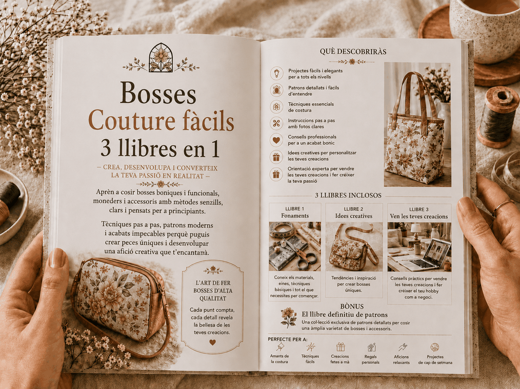 Costura de Bosses de Forma Senzilla – 3 Llibres en 1