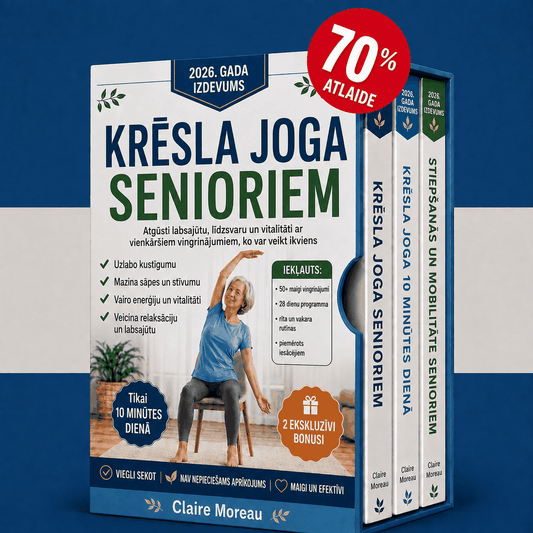 Krēsla joga senioriem – 3 Grāmatas 1 komplektā