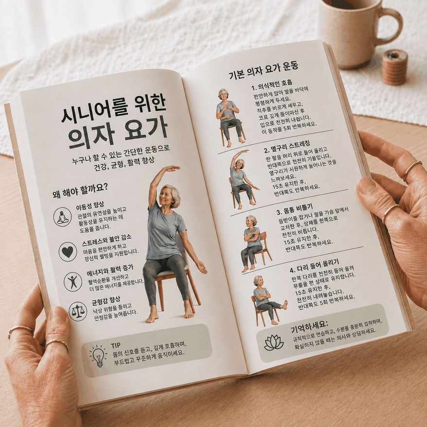 시니어 의자 요가 교재 미리보기